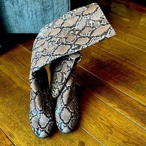 Snake Skin knee high boots